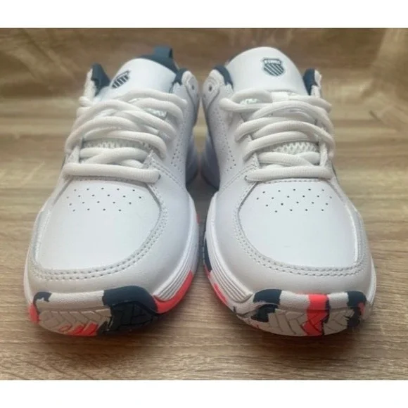 K-Swiss Kids Court Express 2 Tennis Shoes White/Stargazer/Neon - Big Kid Size 6 - Picture 3 of 13